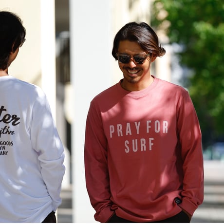 SURF- WHITE, BLACK, LT RED 【L/S TEE】