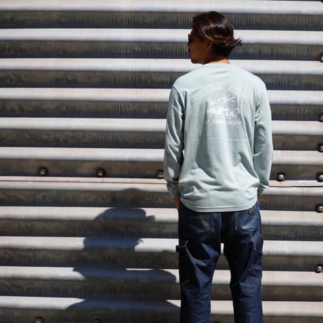 BEACH - BLACK, LT GREEN 【L/S TEE】