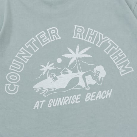 BEACH - BLACK, LT GREEN 【L/S TEE】