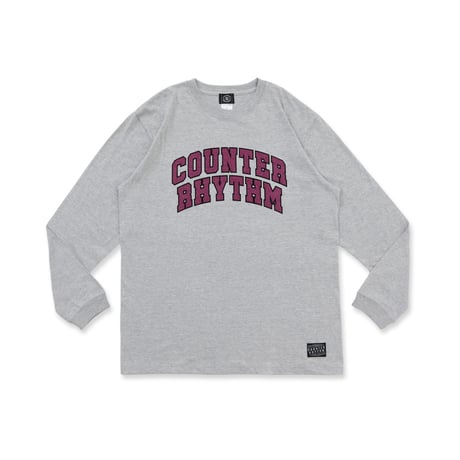 COLLEGE - WHITE, BLACK, GRAY  【L/S TEE】