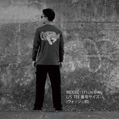 RIDE EAGLE  L/S TEE  /  WHITE, BLACK, BEIGE, INDIGO