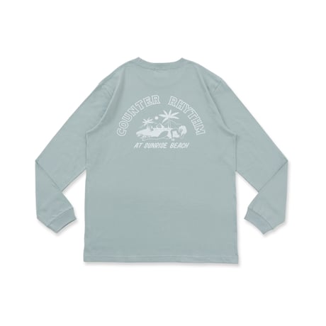 BEACH - BLACK, LT GREEN 【L/S TEE】