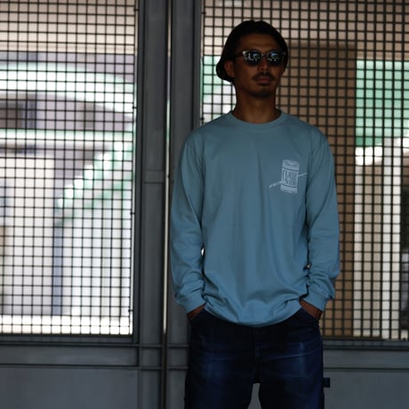 BEACH - BLACK, LT GREEN 【L/S TEE】