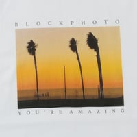 BLOCK PHOTO  SUNSET  S/S TEE   /   WHITE, BLACK, 杢GRAY