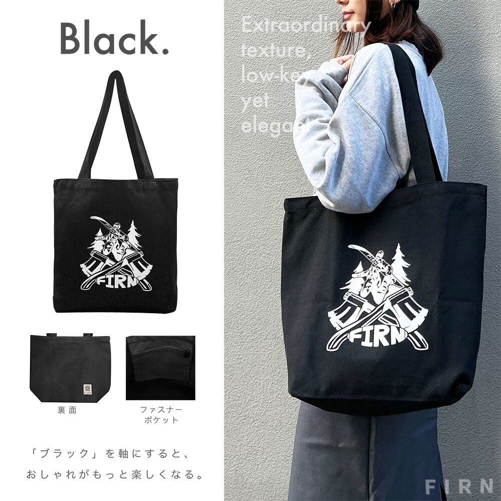 FIRN トートバッグ スノーボード プリント ユニセックス FIRN トートバッグ スノーボード プリント ユニセックス