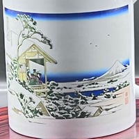 Hokusai Ukiyoe Mug —   Hokusai’s snow in Edo 北斎浮世絵　礫川雪ノ旦