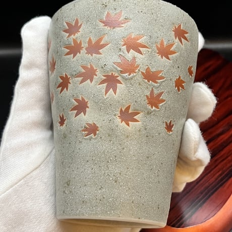 Tea cup for green tea  湯呑み( 紅葉)
