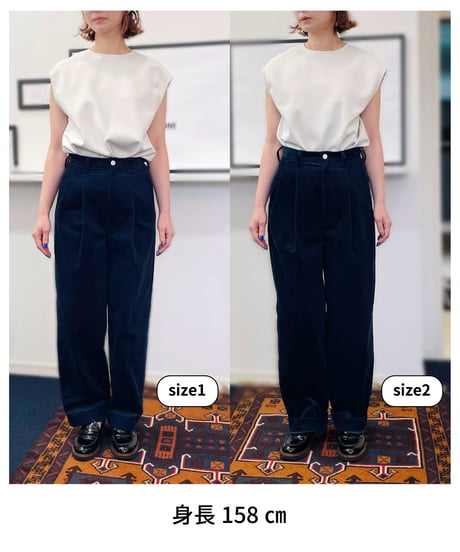 2TACK PANTS NAVY Corduroy【2TP-SBY80000NV】