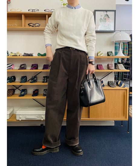 2TACK PANTS Brown Corduroy【2TP-SB1150CB】