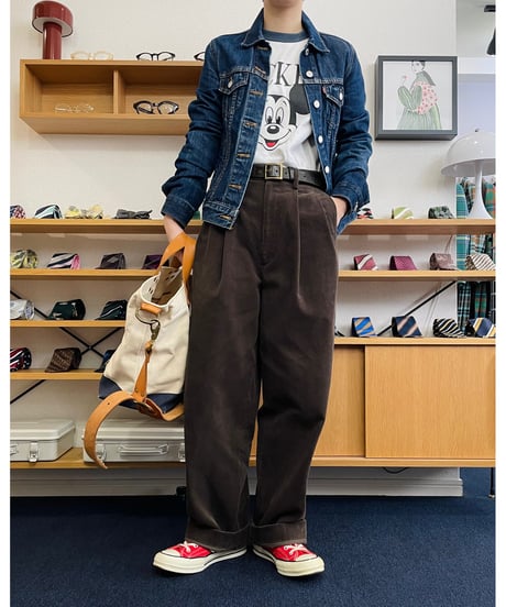 2TACK PANTS Brown Corduroy【2TP-SB1150CB】