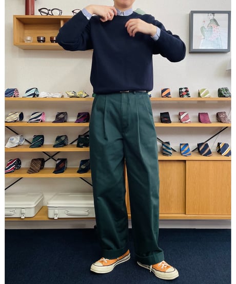 2TACK PANTS DARK GREEN【2TP-BD8763DG】
