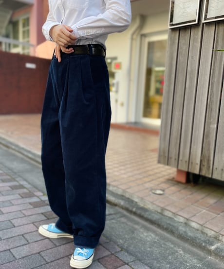 2TACK PANTS NAVY Corduroy【2TP-SBY80000NV】