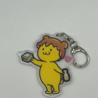 第三弾ポテくまくん・ぷめるちゃんアクリルキーホルダー（ポテくまくんお酒でかんぱ～い）