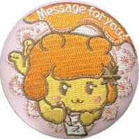 ポテくまくんぷめるちゃん刺繍缶バッジ【メモる】