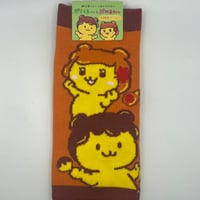 ポテくまくんぷめるちゃん靴下【オレンジ】25〜27㎝