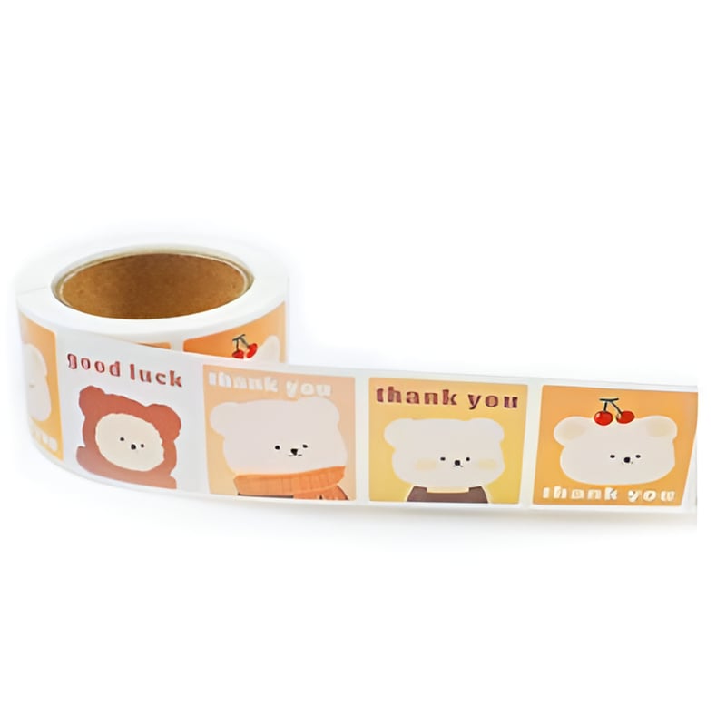 30%OFF /【1ロール=300枚】くまさんシール | Honey BEAR