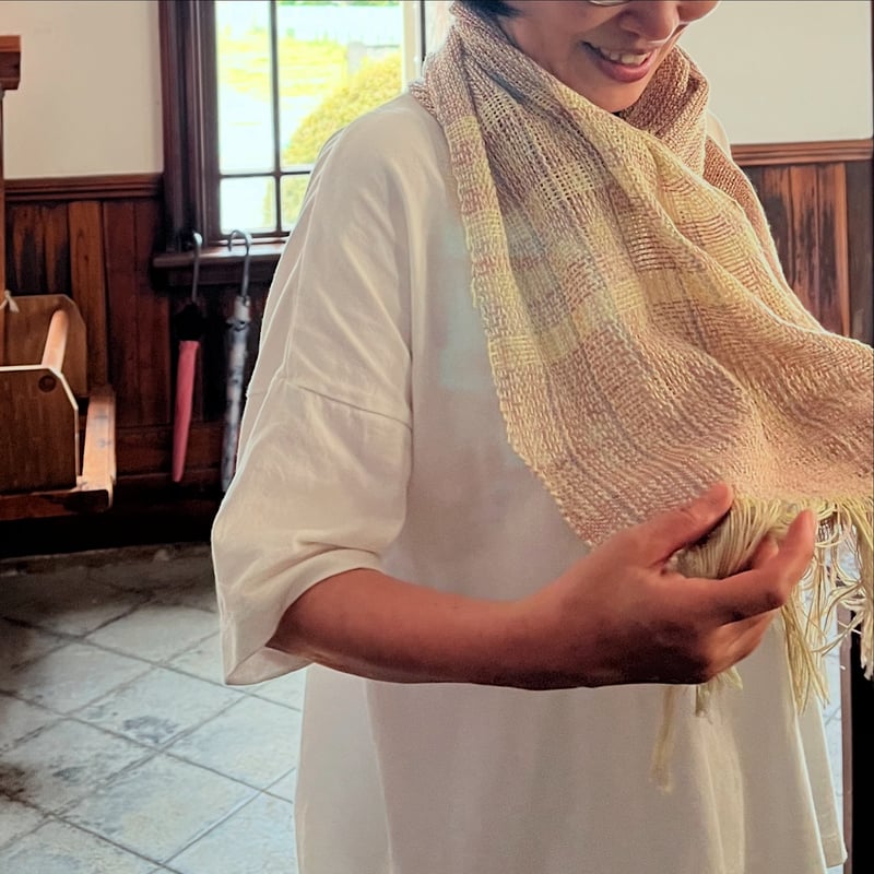 2025年前期：機織り・草木染め体験／ストール | SHIKI