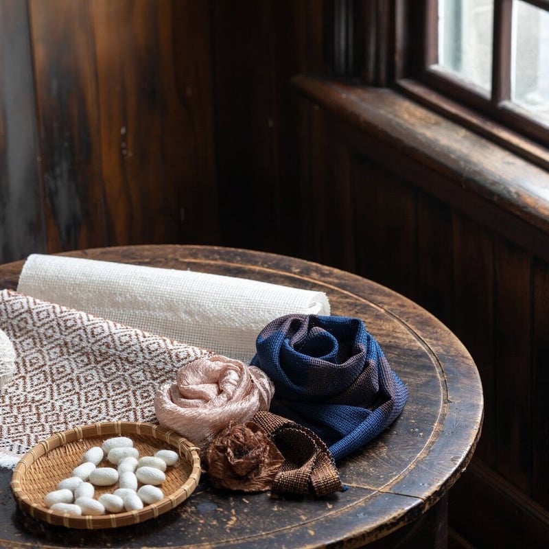 2025年前期：機織り・草木染め体験／ストール | SHIKI