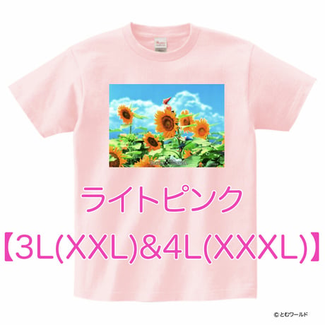 Tシャツ#10ライトピンク【3L(XXL)サイズから4L(XXXL)サイズ】【2023】