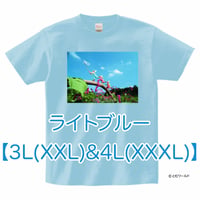 Tシャツ#18ライトブルー【3L(XXL)サイズから4L(XXXL)サイズ】【2023】