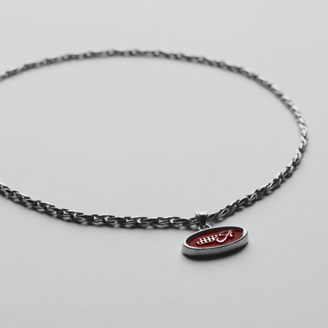 Emblem Necklace / (Burgundy)