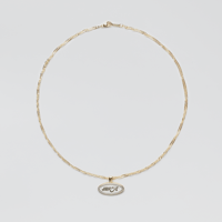 Emblem Necklace Ⅱ (White)  / 18kgp