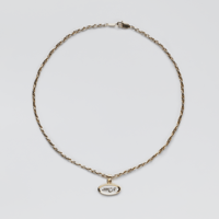Emblem Necklace / 18kgp / (White)