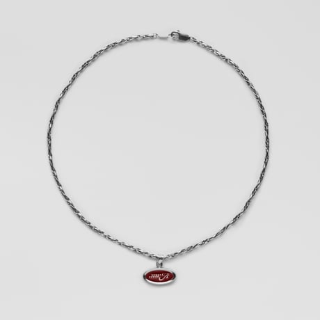 Emblem Necklace / (Burgundy)