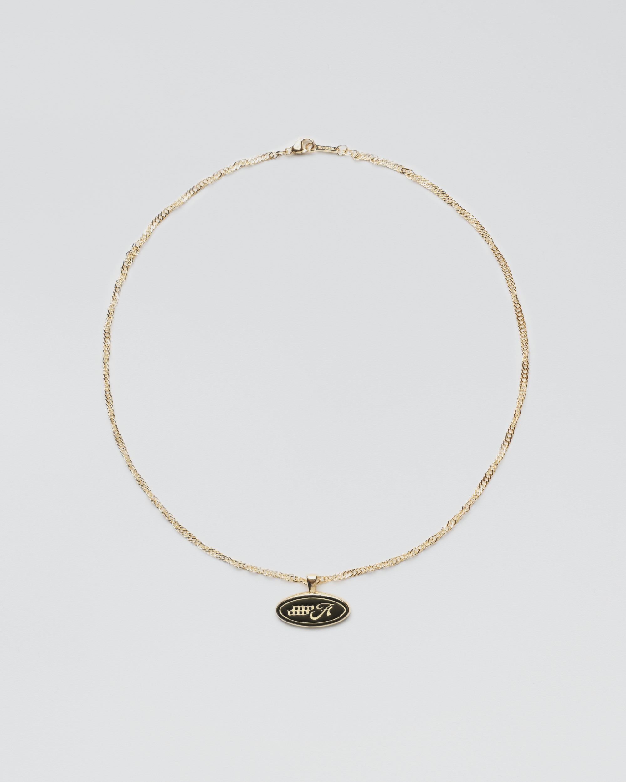 Emblem Necklace Ⅱ (Black) / 18kgp | 4.W.A.JEWE