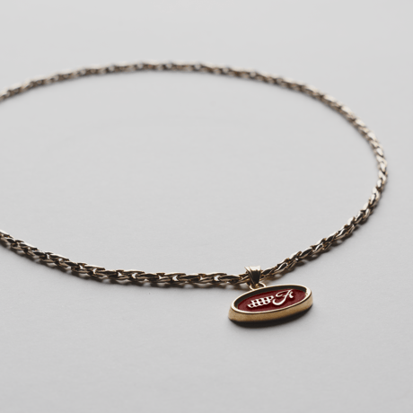 Emblem Necklace / 18kgp / (Burgundy)