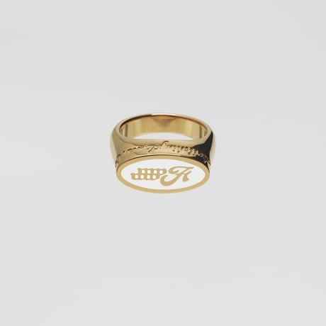 Emblem Ring Ⅱ (White) /  18kgp