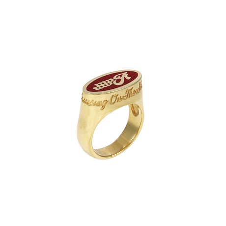Emblem Ring Ⅱ (Burgundy) / 18kgp | 4.W.A.JEWEL