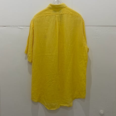 90s~ Ralph Lauren 100%LINEN shirt "yellow"
