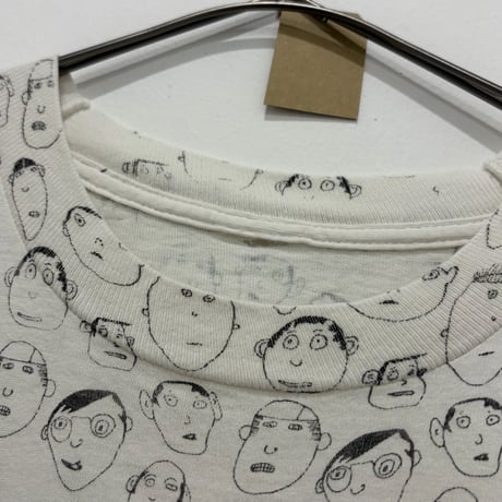 90s ken brown "Faces" art t-shirt
