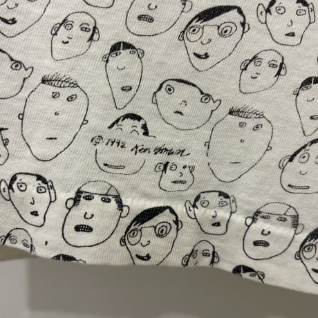 90s ken brown "Faces" art t-shirt