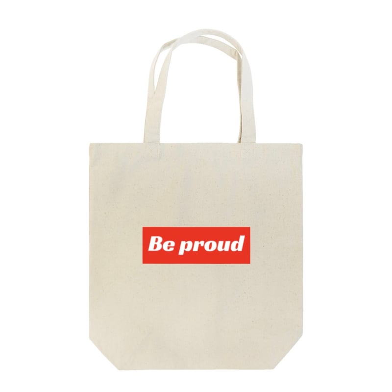 Be proud赤ロゴトートバッグ | Be proud