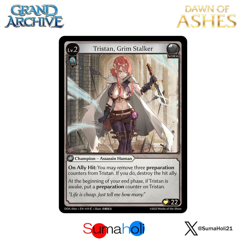 Grand ArchiveTCG『Tristan, Grim Stalker』Dawn of