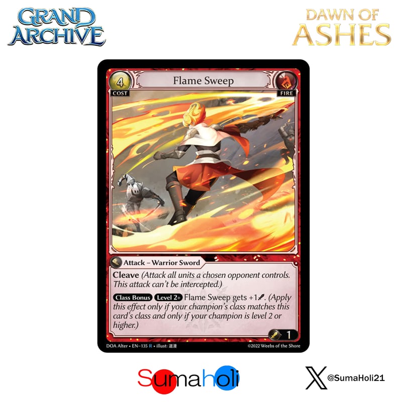 Grand Archive Flame Sweep 4枚　SP3 イラスト違い Grand Archive Flame Sweep 4枚 SP3 イラスト違い Grand Archive