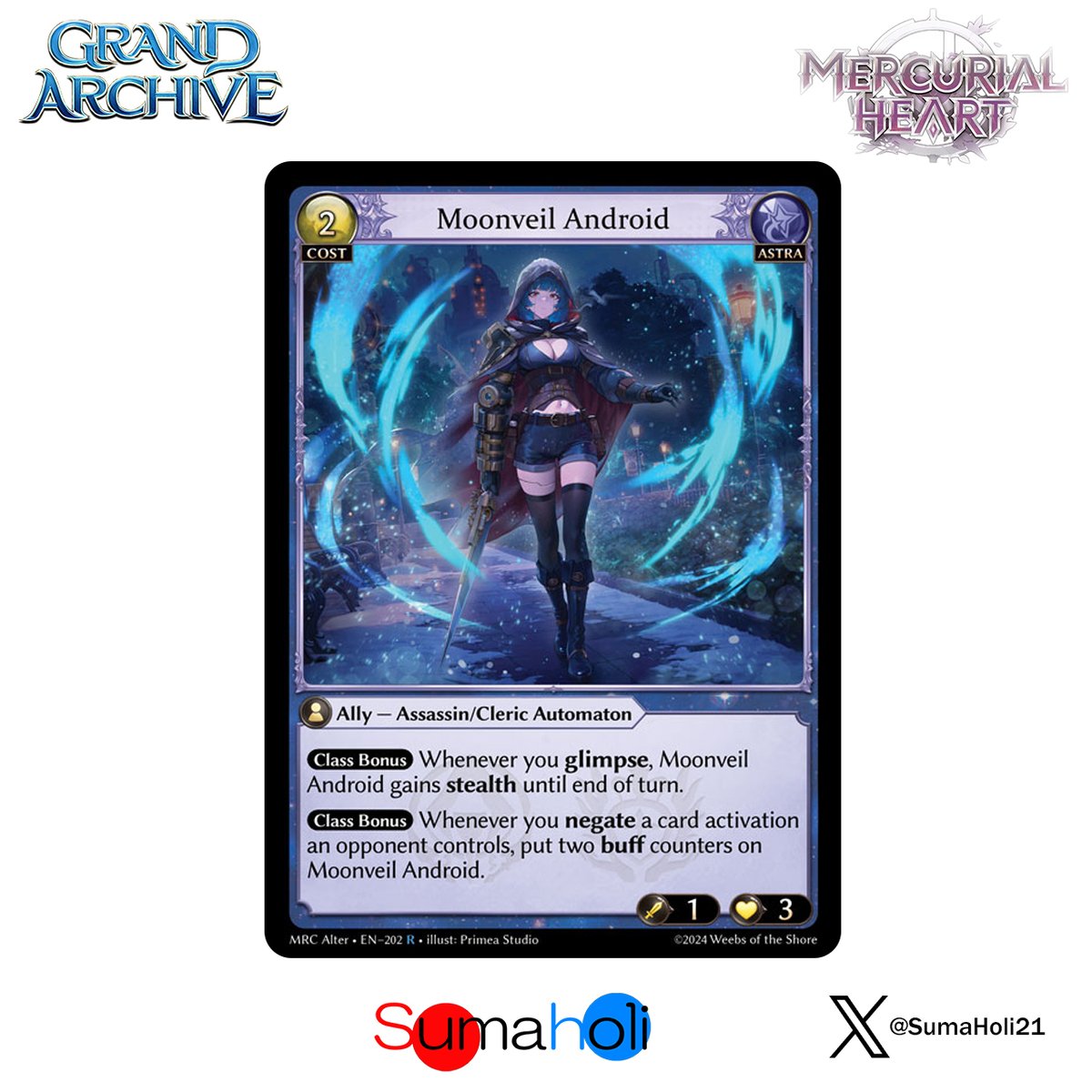グランド　アーカイブ　Moonveil Android alter foil Grand ArchiveTCG『Moonveil Android』Mercurial Hea