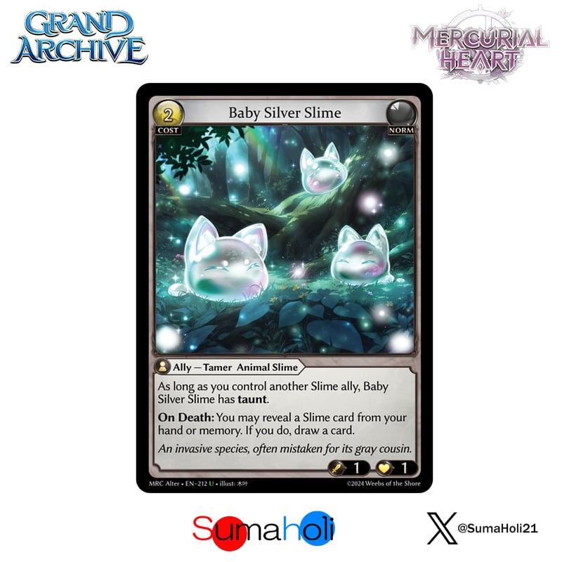 Baby Gray Slime 4枚 Grand ArchiveTCG『Baby Silver Slime』Mercurial He