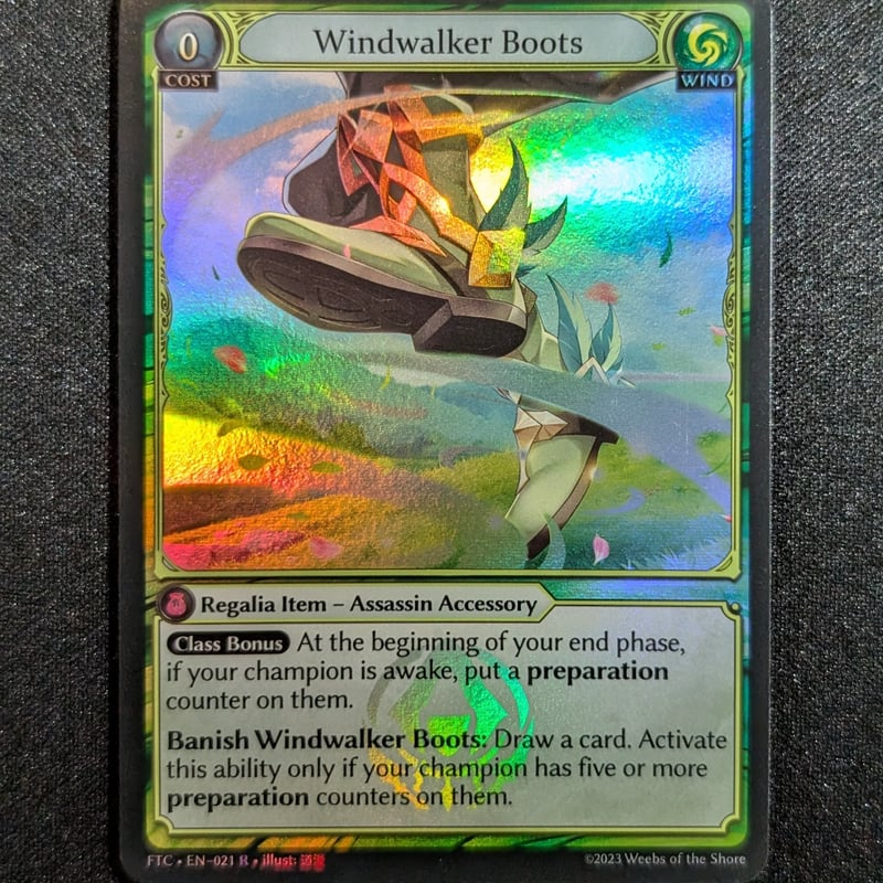 状態B】Grand ArchiveTCG 『Windwalker Boots Foil』 F