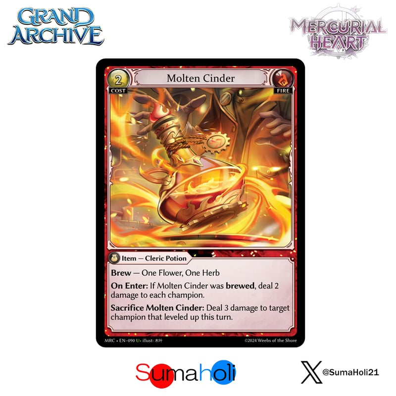 状態A】Grand ArchiveTCG『Molten Cinder Foil』Mercur