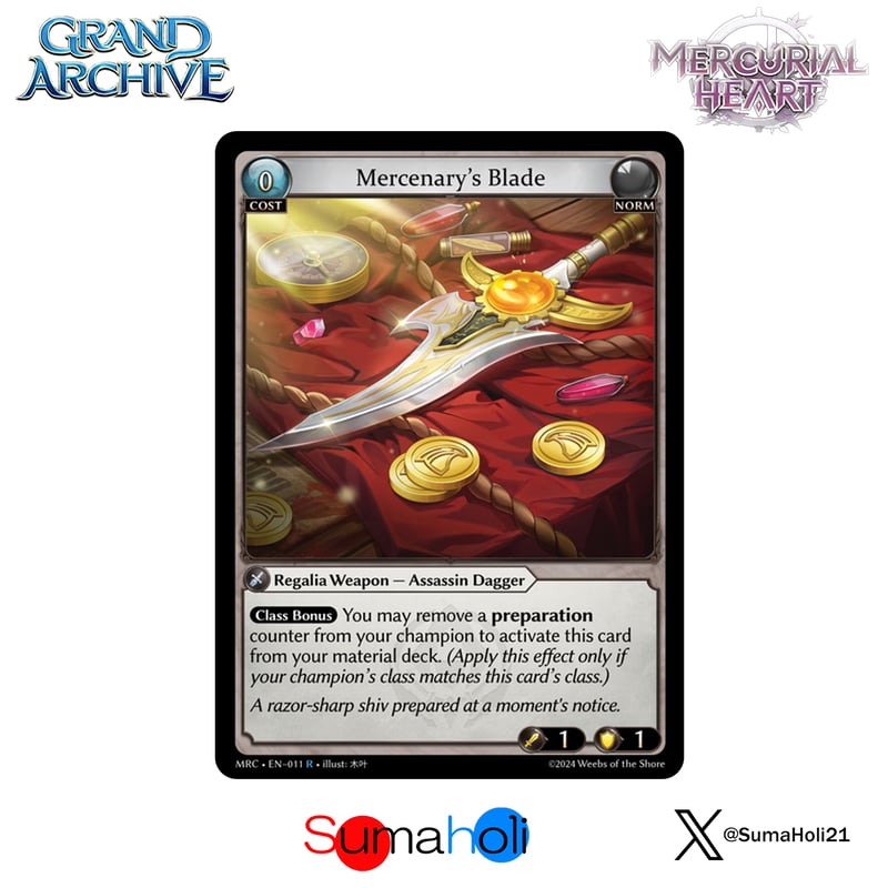 匿名配送grand archive Mercenary’s Blade foil Grand ArchiveTCG『Mercenary's Blade』Mercurial He