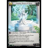 【Pantheon専用】【状態A】Grand ArchiveTCG『Greater Boon of Shou』Radiant Origins Pantheon Decks <SR>