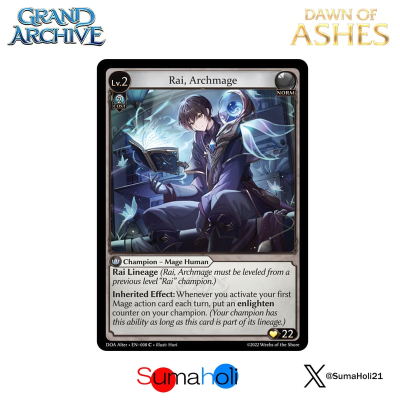 Grand ArchiveTCG『Rai, Archmage』Dawn of Ashes Al Grand ArchiveTCG『Rai, Archmage』Dawn of Ashes Al