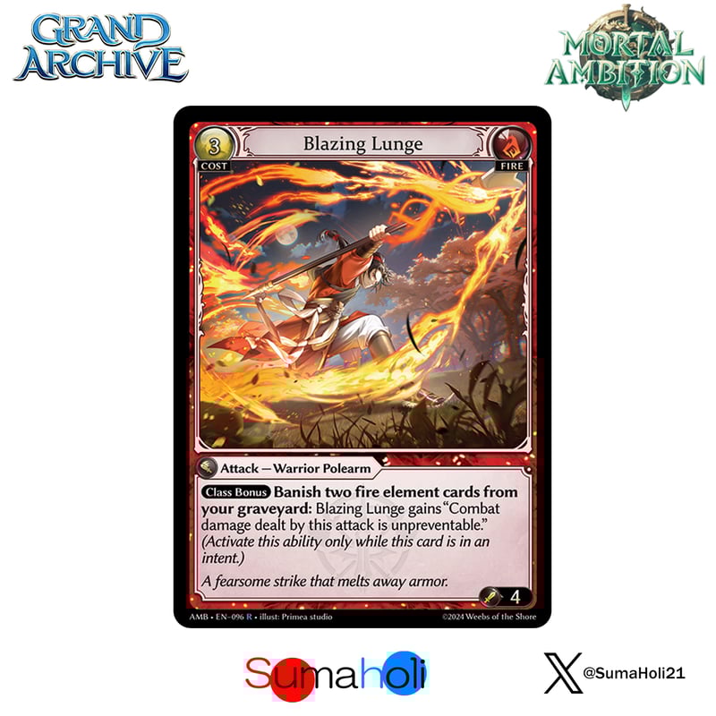 Grand ArchiveTCG『Blazing Lunge』Mortal Ambition