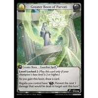 【Pantheon専用】【状態A】Grand ArchiveTCG『Greater Boon of Parvati』Radiant Origins Pantheon Decks <SR>