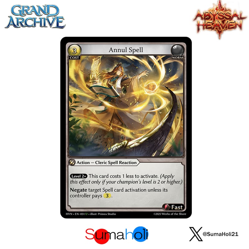 状態A】Grand ArchiveTCG『Annul Spell Foil』Abyssal