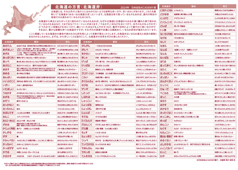 Web限定）北海道マップ☆クリアファイル【北海道方言版】 | JAA-SHOP