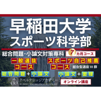 【受講申込】個別指導《早稲田スポ科小論文対策専科》７カ月コース ※通年講座 ※当校からstoresサイトへの支払い手数料を含めて、月額6.78万円